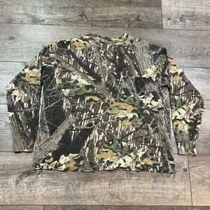Vintage 90s Mossy Oak Break-Up Long Sleeve Camo Shirt Single Stitch Made USA XL